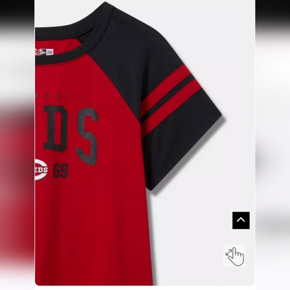 Torrid MLB Cincinnati Reds Cotton Varsity Ringer Tee - Picture 4 of 6